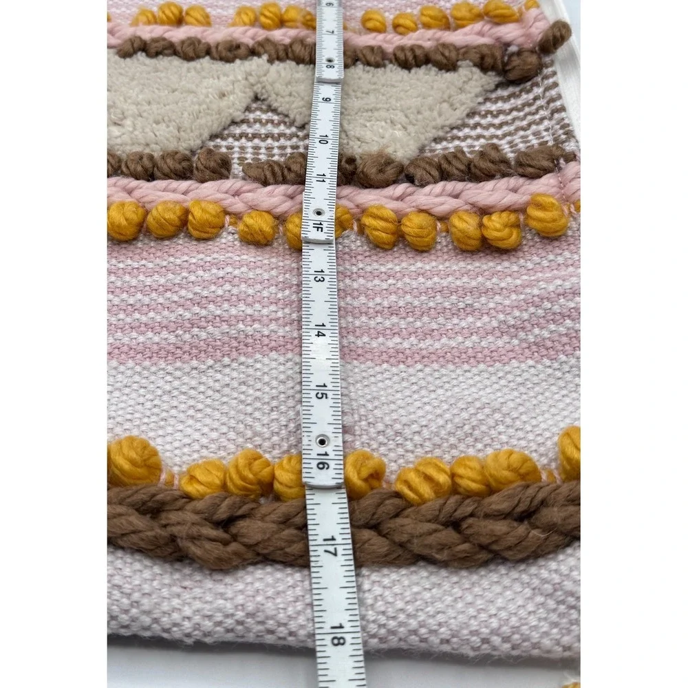 Lot 4 Boho Textured Pillowcase Cover 18x18 Woven Tufted Tassels